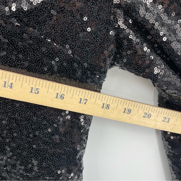 Bagatelle Black Sequin Blazer Jacket - Size M - Picture 6 of 6